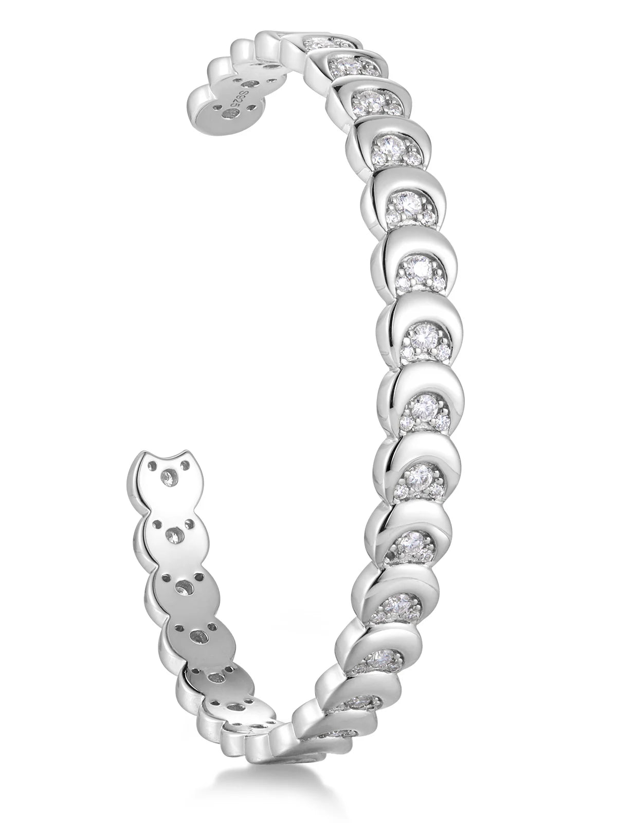 The Luna Moissanite Pavé Bangle