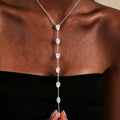 The Celestial Drop Moissanite Lariat | D-Color Moissanite & S925 Silver