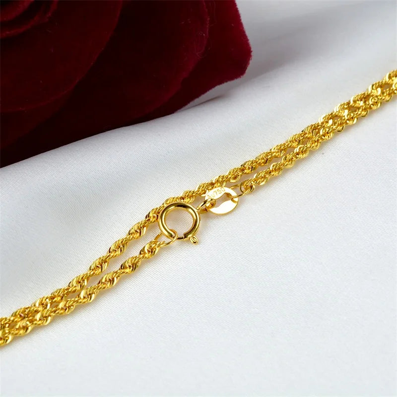 The Heritage Gold Silk Chain | 18K Solid Yellow Gold (AU750)