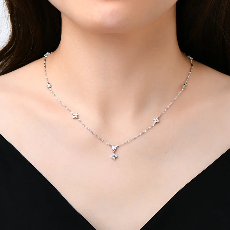The Clover Brilliance Suite | D-Color Moissanite & S925 Silver