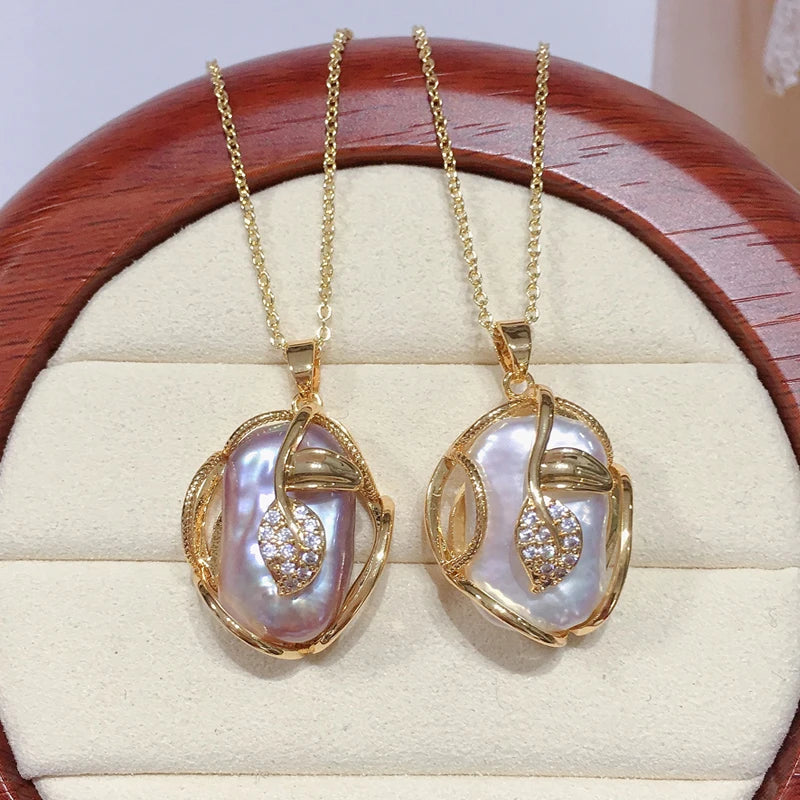 The Hera Baroque Pearl Suite | Natural Freshwater Pearls & 18K Gold Finish