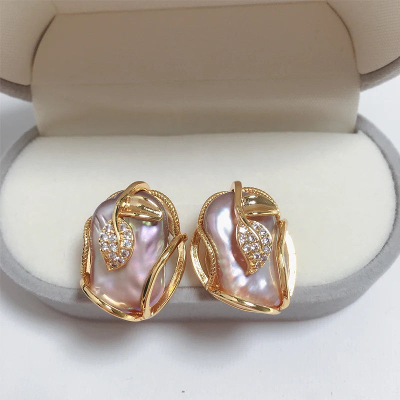 The Hera Baroque Pearl Suite | Natural Freshwater Pearls & 18K Gold Finish