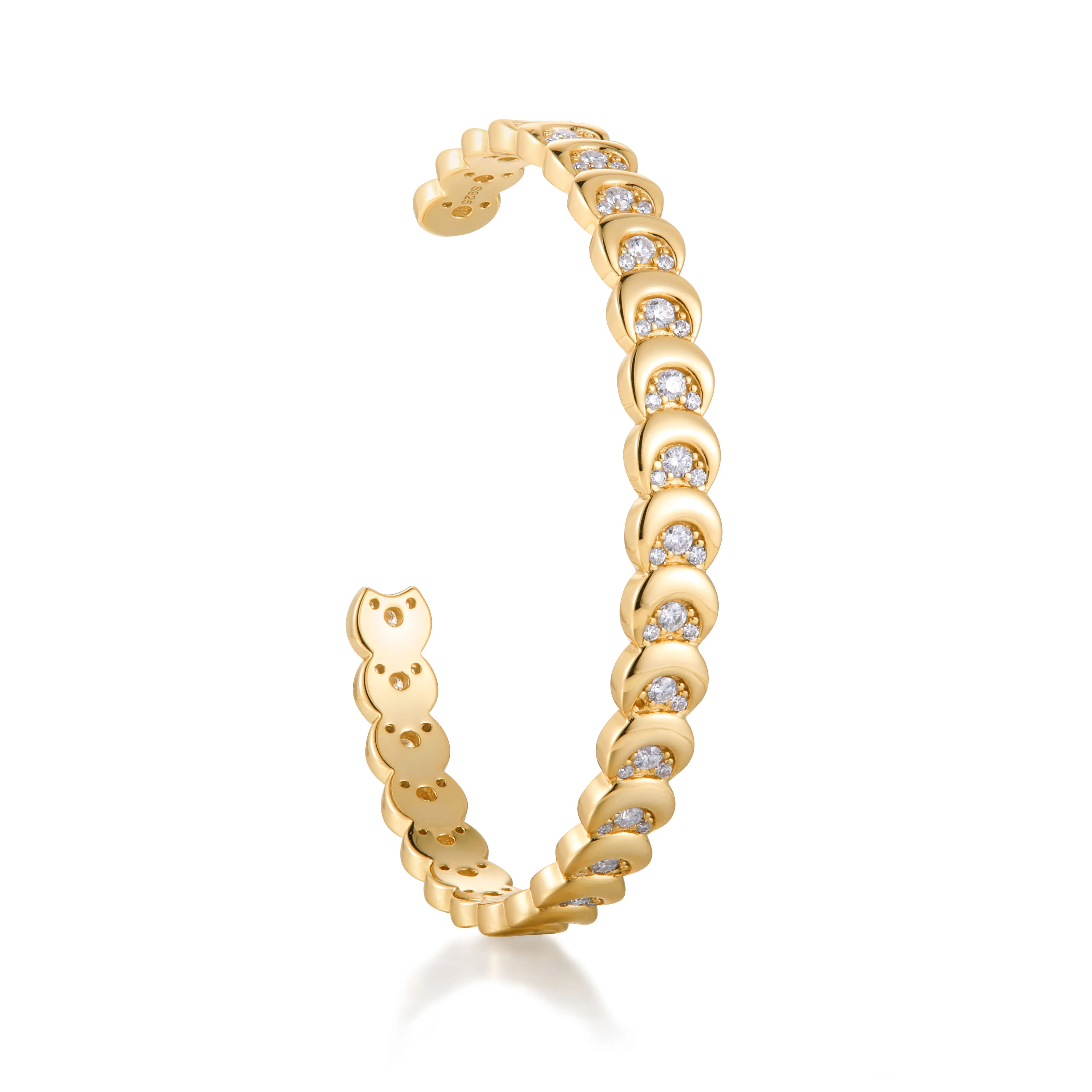 The Luna Moissanite Pavé Bangle