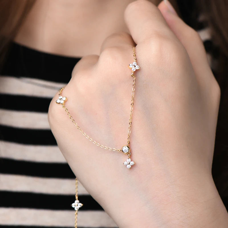 The Clover Brilliance Suite | D-Color Moissanite & S925 Silver