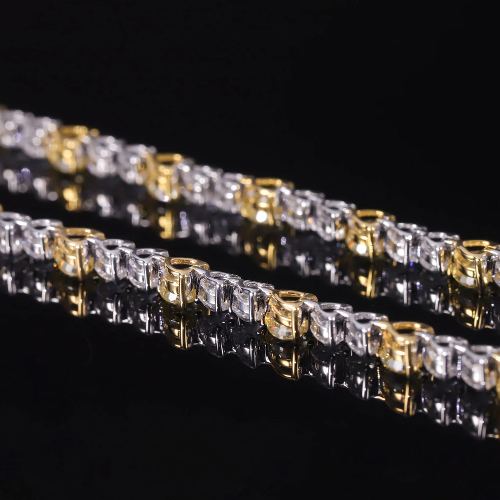 The Canary Heart Eternal Bracelet | Icy White & Yellow Diamond-Fire CZ