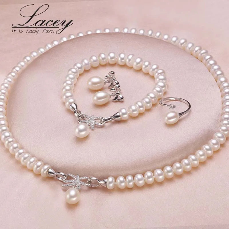 The Eternal Bloom Pearl Suite | Genuine Freshwater Pearls & S925 Silver