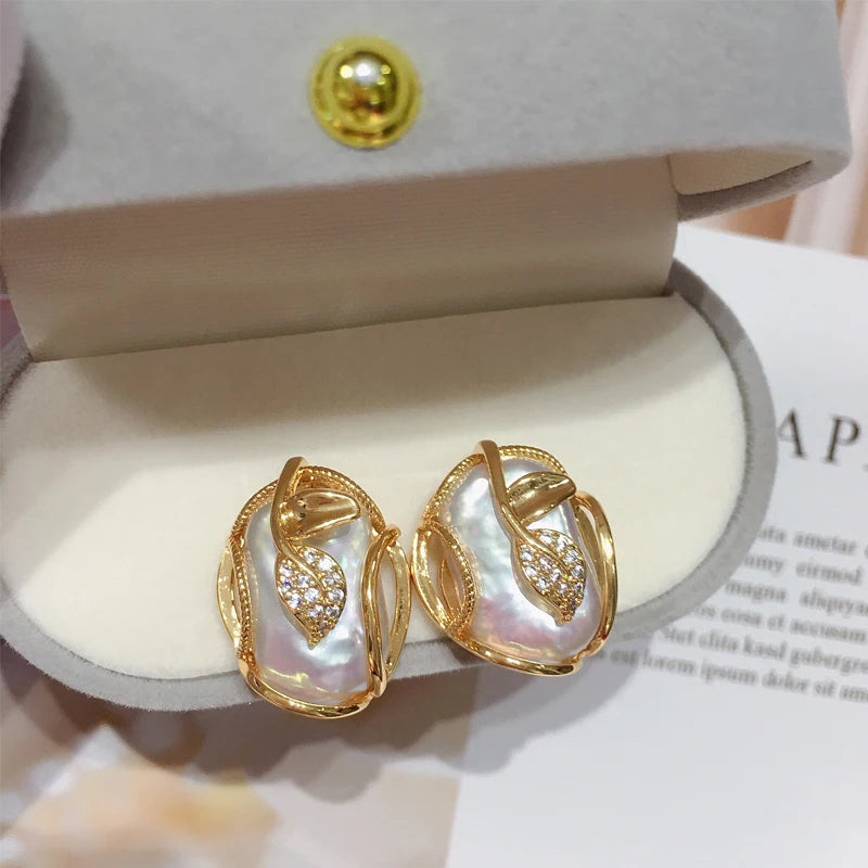 The Hera Baroque Pearl Suite | Natural Freshwater Pearls & 18K Gold Finish