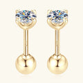 The Essential Brilliance Studs | 10k Solid Yellow Gold & D-Color Moissanite