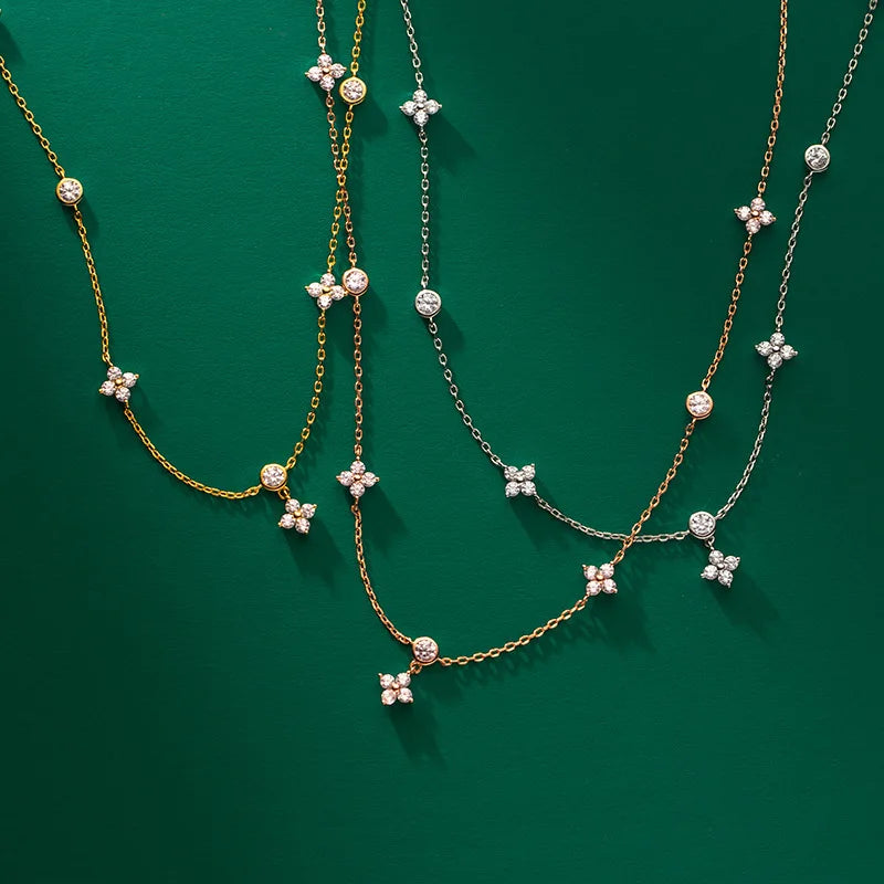 The Clover Brilliance Suite | D-Color Moissanite & S925 Silver
