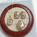 The Hera Baroque Pearl Suite | Natural Freshwater Pearls & 18K Gold Finish