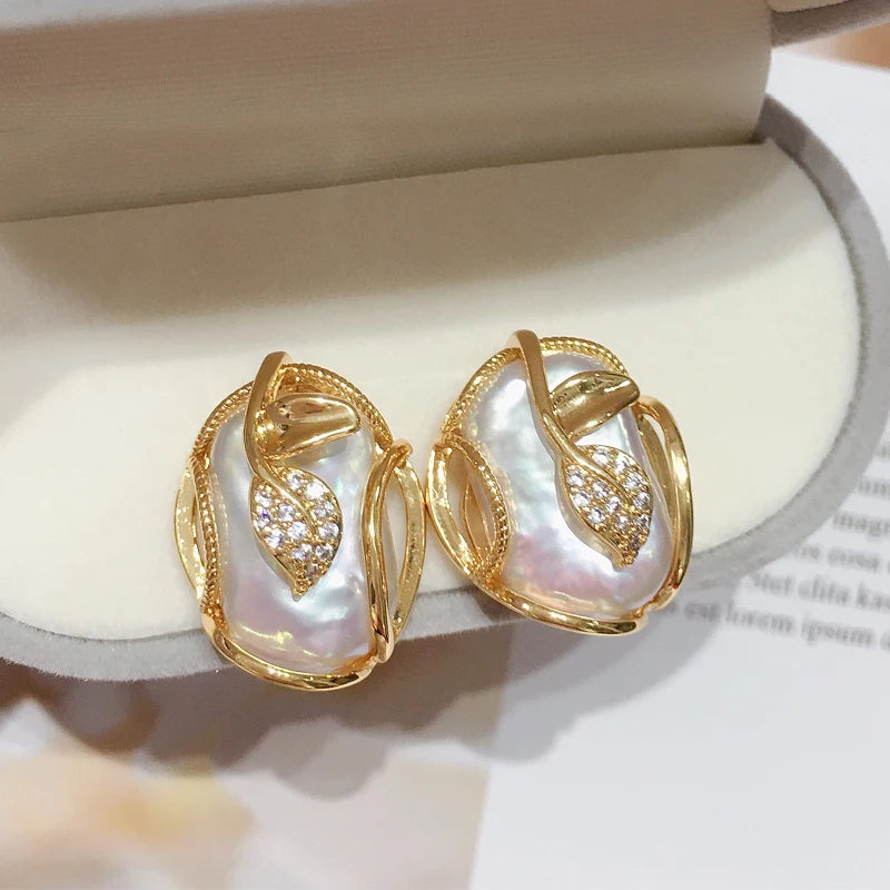 The Hera Baroque Pearl Suite | Natural Freshwater Pearls & 18K Gold Finish