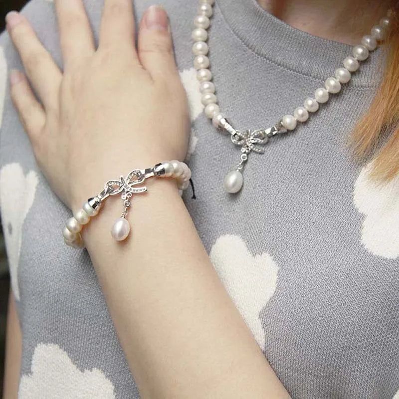 The Eternal Bloom Pearl Suite | Genuine Freshwater Pearls & S925 Silver