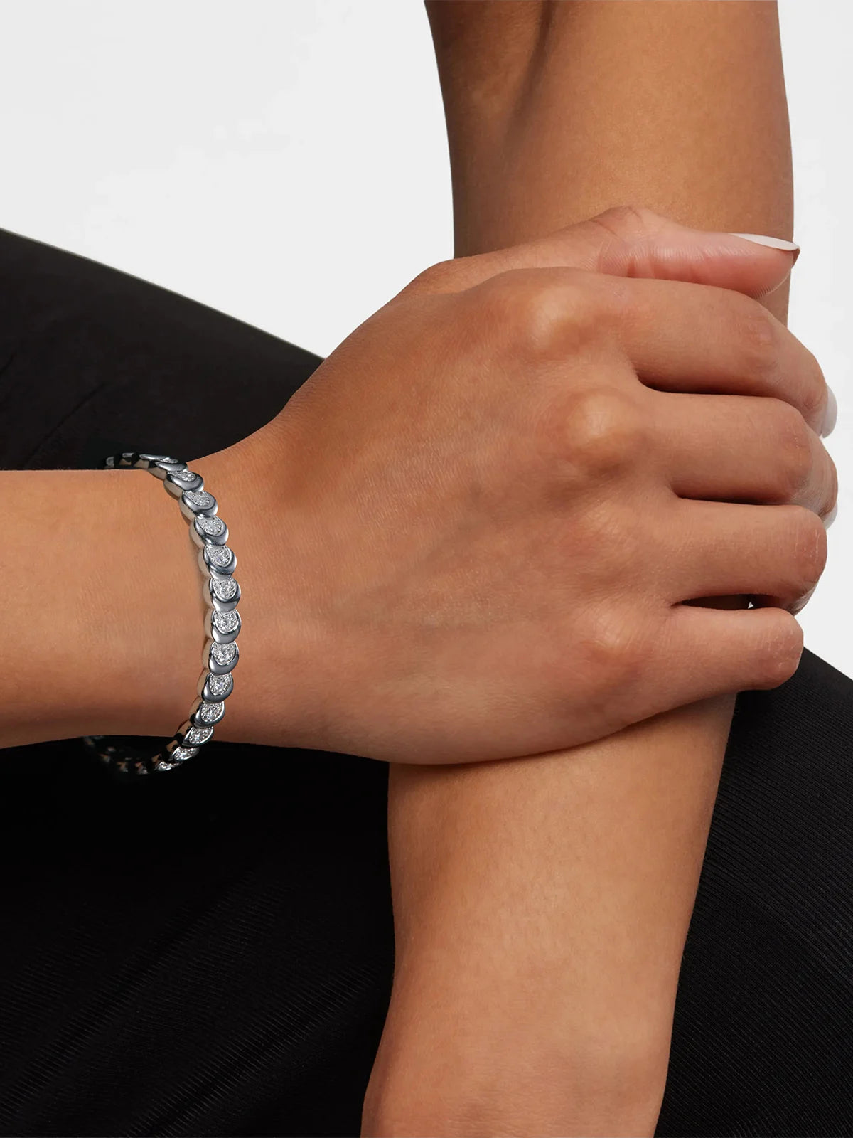 The Luna Moissanite Pavé Bangle